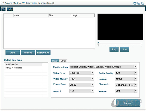 Aglare Mp4 to AVI Converter(MP4转AVI工具) V6.6 官方版