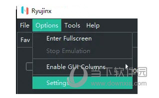 知识兔点击顶端菜单栏中Options选择Settings