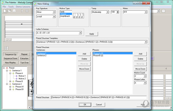 The Palette Melody Composing Tool