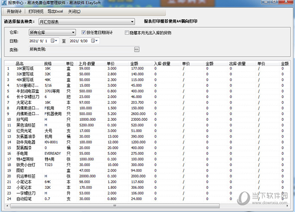 易洁免费仓库管理软件
