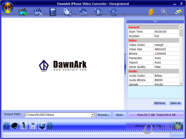 DawnArk iPhone Video Converter