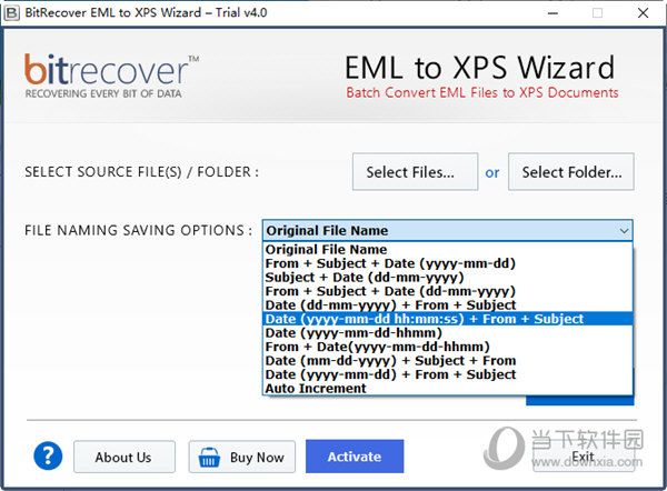 BitRecover EML to XPS Wizard