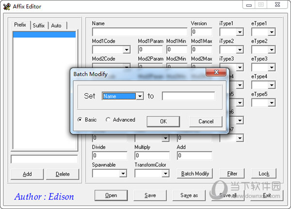 Affix Editor