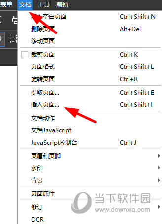 选择“插入页面”