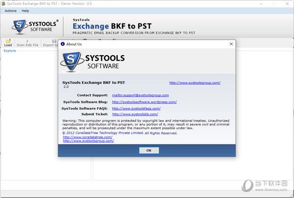 SysTools Exchange BKF to PST