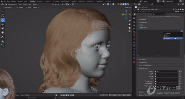 3D Hair Brush