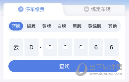 输入车牌号点击“查询”按钮