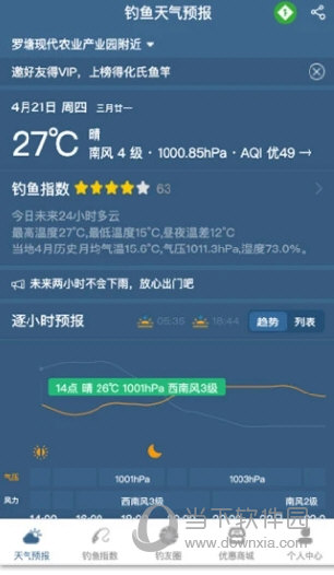 钓鱼天气预报APP