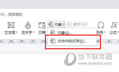 插入文件中的文字