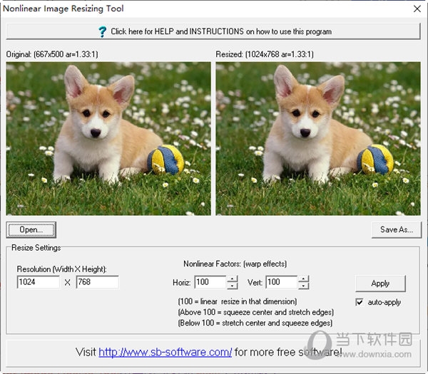 Nonlinear Image Resize Tool