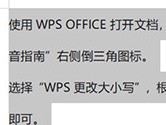 WPS文字怎么更改字母大小写的 拼音指南帮你忙