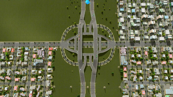 城市天际线高速公路环形出入口modv10绿色免费版