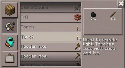 我的世界手机版木炭怎么得火把怎么合成