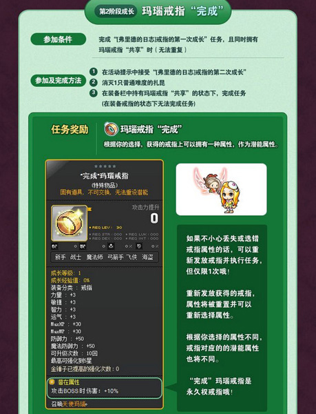 冒险岛弗里德日志记忆中的玛瑙戒指重现任务介绍及奖品获得