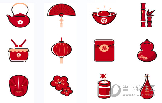 春节中国风元素图标免费版
