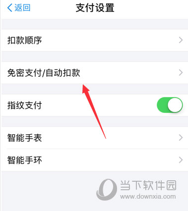 打开“免密支付/自动扣款”选项